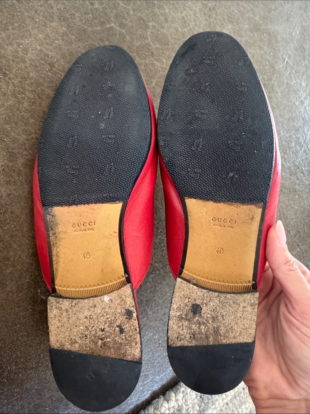 Gucci red Princetown slides - Picture 4 of 6